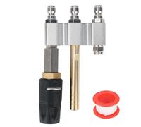 lasuroa 3-in-1 Shooter M5 Twist Nozzle for Pressure Washer, Adjustable Brass Downstream Tip Soft Wash Nozzle Accessories Parts with 1/4" NPT Quick Connect Adapter for Roof Garden Vehicle Floor
