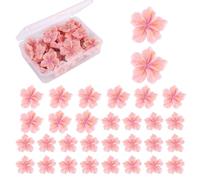 lasuroa 30pcs Flower Push Pins, 2 Size Pink Peach Decorative Drawing Pins Cute Floral Thumb Tacks for Cork Board Notice Pinboard Photo Wall Office & Home
