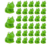 lasuroa 30pcs Resin Mini Frogs, Green Miniature Tiny Frog Figurines Cute Frog Decor Mini Garden Decorations Resin Animals for Landscape Dollhouse DIY Craft Potted Plant