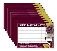 lasuroa 30pcs Wine Tasting Scorecards, Blind Tasting Note Sheets Rating Score Card Vintage Essentials for Wine Enthusiasts & Themed Parties Decorations Supplies