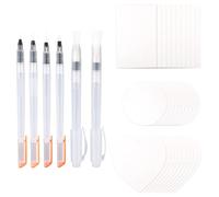 lasuroa 36pcs 3D Magic Puffy Painting Kit, DIY Sponge Canvas Paper with 6 Water Pens Kids Foam Texture Art Supplies for Home & School