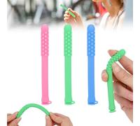 lasuroa 3pcs Chewable Breather Quit, 3 Colors Silicone Chewable Breather Stick with Essential Oil Portable Essential Oil Stick Stop Smoking for Aromatherapy on The Go Natural Focus