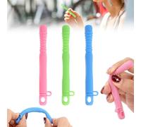 lasuroa 3pcs Chewable Breather Quit, Portable Silicone Chewable Breather Stick with Essential Oil for Improving Focus & Biting Pen Habits on The Go (Pink, Blue, Green)