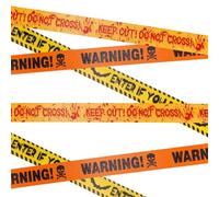 lasuroa 3pcs Halloween Decoration Tape, Spooky Warning Zombie Tape Caution Tapes Halloween Accessories for Haunted House Scary Party Decor Indoor Outdoor