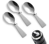 lasuroa 3pcs Replacement Spoon for Thermos, Foldable Spoon Portable Stainless Steel Spoon for Outdoors Travel Replacement Parts Compatible with Thermos Funtainer 10oz Food Jar, 09403