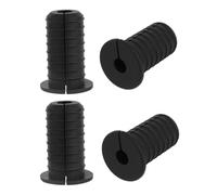 lasuroa 4pcs 3/4in Threaded Cable Grommets for Starlink, Black Anti-Slip Cable Routing Kit Split Wall Hole Pass Through Bushing Grommet for Ethernet/TV Wires Waterproof Cord Protection
