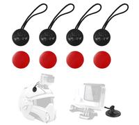 lasuroa 4pcs Action Camera Safety Tether with High-Bond Adhesive Pads, Strong Adhesive Stickers Strap Lanyard Cord Compatible with Insta360 x4 x3 DJI OSMO SJCAM AKASO Action Camera Helmet Mounts