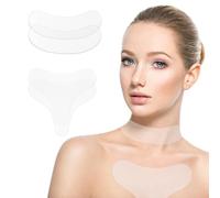 lasuroa 4pcs Chest & Neck Wrinkle Pads, Silicone Transparent Cleavage & Decollete Patch Patches Beauty Accessories for Woman Smoothing Skin