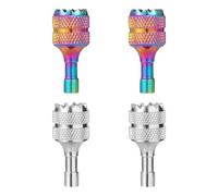 lasuroa 4pcs Drone Controller Sticks, Aluminum Drone Control Joystick Detachable Thumb Rocker Replacement Compatible with DJI Mini 3 Pro DJI RC Smart Controller Accessories (Silver, Multicolor)