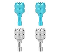 lasuroa 4pcs Drone Controller Sticks, Aluminum Drone Control Joystick Detachable Thumb Rocker Replacement Compatible with DJI Mini 3 Pro DJI RC Smart Controller Accessories (Silver, Lake Blue)