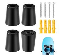 lasuroa 4pcs Vertical Ski Hanger, Ski Wall Mount Holder Vertical Wall Mount Ski Rack with Screws Expansion Anchors Vertical Snowboard Storage to Safely Store and Display Your Ski Snowboard(Black)