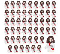 lasuroa 50pcs Mini Jesus Statue, Little Jesus Figures Miniature Jesus Figurines Bulk Jesus Statue Small Jesus Doll Tiny Jesus for Hiding for Easter Egg Stuffers Christmas Party Favor Gift(Red)