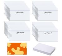 lasuroa 50pcs Name Tag Holder with Pins, 3.54x2.16 Inch Plastic Clear ID Badge Holder with 50pcs Blank Name Badge Inserts for Conference Meeting Exhibitions Office School