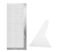 lasuroa 5D Diamond Drawing Ruler with 1020 Blank Grids, Stainless Steel Mesh Grid Tool Kit for Round/Full/Partial Drill DIY Diamond Art Painting Crafts Accessories