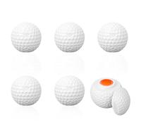 lasuroa 6pcs Golf Ball Shaped Shot Glasses, 1.7oz/48.19g White Golfing Ball Shot Shaped Glasses with Lid Funny Portable Golf Themed Party Favors Cups Gifts Accessories for Men Golfers