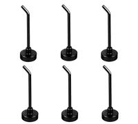 lasuroa 6pcs Heavy Duty Magnetic Hooks, 1.1lb 2.8in Long Strong Large Magnetic Cruise Coat Hangers for Wall Refrigerator Garage Kitchen Magnet (Black)