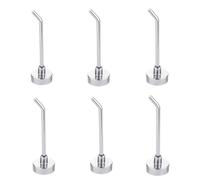 lasuroa 6pcs Heavy Duty Magnetic Hooks, 1.1lb 2.8in Long Strong Large Magnetic Cruise Coat Hangers for Wall Refrigerator Garage Kitchen Magnet (Silver)