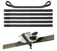 lasuroa 6pcs Ski Brake Retainer Straps, Durable Nylon Binding Brake Retainer Bands Snowboard Brake Bands Retainers Easy To Install And Dissemble Practical Accessories for Outdoor Sports(Black)