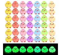 lasuroa 70pcs Luminous Mini Resin Bird, Mini Glow in The Dark Bird Tiny Resin Birds Miniature Resin Animal Small Resin Figures Bird Toys for Garden Toppers Dollhouse Decorations