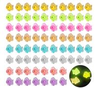 lasuroa 80pcs Mini Resin Dinosaurs, Luminous Tiny Dinosaur Toys Glow in the Dark Mini Dinosaurs for Birthday Party Miniature Landscape Home Decoration