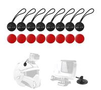 lasuroa 8pcs Action Camera Safety Tether with High-Bond Pads, Strong Adhesive Stickers Strap Cord Accessories Compatible with Insta360 x4 x3 DJI OSMO SJCAM AKASO Action Camera Helmet Mount