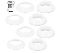 lasuroa 8pcs Sink Drain Gaskets, Sink Top and Bottom Washers Silicone Leak-Proof Waste Pipe Seal Rings Universal Kitchen Basin Drain Gasket Replacement Parts for Bathroom Kitchen