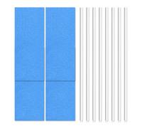 lasuroa 8pcs Snowboard Repair Kit, 6mm Ptex Stick P-Tex Base Filler Candle with 4 Structure Sandpaper Ski Repair Wax for Protecting Ski Tuning and Snowboard(White)