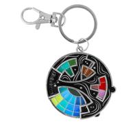 lasuroa Color Fidget Keychain Enamel Pin, 20 Color Theory Wheel Fidget Spinner Creative Interactive Enamel Pin Decrease Pressure Toy for Women and Men