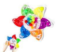 lasuroa Color Sorting Toy for Toddlers & Kids, 6 Colors Flower Shape Fine Motor Skills Game Calm Down Fidget Travel Toy for Boys Girls Gift