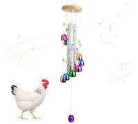 lasuroa Colorful Chicken Wind Chime Toy, Chicken Enrichment Coop Accessories Supplies Toys for Outside Wind Chimes Art Hanging Decoration for Hens Birds Parrots Lovebirds Budgies