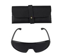 lasuroa Correction Glasses, Lightweight Myopia Pinhole Glasses for Vision Improvement Comfortable Eye Training Glass with PU Box for Improving Eyesight Vision