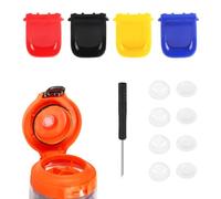 lasuroa Dispensing Valves Compatible with Gatorade Gx Water Bottle, 9pcs Water Bottle Replacement Include Valve Replacements Lid Clip Screwdriver Accessories for Gatorade 32oz Water Bottle
