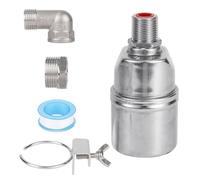 lasuroa Float Valve, 1/2" to 3/4'' Auto Shut Off Fill Water Trough Float Valve Stainless Steel Automatic Level Control Valves Controller Leveler Filler Switch for Fish Tank Livestock Swimming Pool