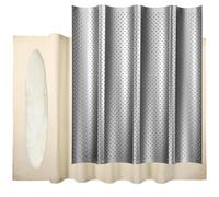 lasuroa French Bread Baking Pan with Professional Proofing Cloth, 4 Loaves Baguette Bread Pan Long Sourdough Bread Baking Tray Perforated French Bread Pan for Professional & Home Baker