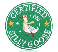 lasuroa Goose Morale Patch, 3.15 Inch Funny Silly Goose Embroidered Emblem Patch Cute Iron on & Sew on Applique DIY Accessories Decoration for Clothes Backpacks Vests Hats Jackets
