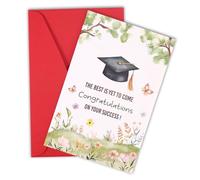 lasuroa Graduation Cards, 8.11x5.31in Graduation Congratulations Card College High School Grad Greeting Sheet for Women Men Family Friends