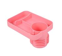 lasuroa Kids Car Seat Snack Tray with Cup Holder, 360° Rotation Silicone Car Seat Travel Tray Toddler Car Accessories for Stroller Outdoor Chair Cinema (Pink)