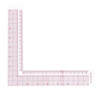 lasuroa L Square Ruler for Sewing, 90 Degree Transparent Plastic Tailor Sewing Measuring Tools Right Angle Ruler for Fabric Pattern Making & Quilting DIY Professional Use