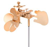 lasuroa Metal Drummer Windmill, Wind-Powered Kinetic Percussionist Music Sculpture Rock and Roll Art Garden Statues Wind Spinners Decoration for Lawn Patio Yard Outdoor Decor