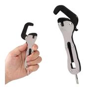 lasuroa Micro Self Adjusting Wrench, Multi Function Pipe Stubby Spanner Plumbers Plumbing Short Mini Wrench with Screwdriver Head Miniature Adjustable Wrench 2 in 1 Wrench Tool for Tight Spaces