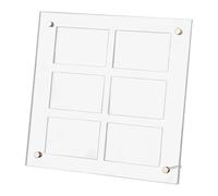 lasuroa Picture Frame for Polaroid Instax Film, 3x2in Acrylic Photo Frame with 6 Grids Picture Holder Mini Photo Holder for Display Decoration