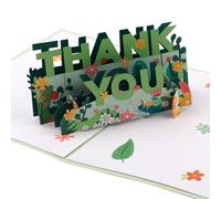 lasuroa Pop Up Thank You Card, 3D Thank You Card Pop Up with Envelopes and Blank Note Greeting Gift for Boy Girl Men Women Mom Dad Teacher to Express Appreciation