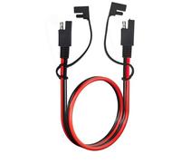 lasuroa SAE to SAE Extension Cable 12AWG, 3.3FT Quick Disconnect/Connect Wire Cord Harness with Dust Cap 2 Pin DC Power Automotive Extension Connector for Solar Panels, Cars, RVs, Trucks, Boats