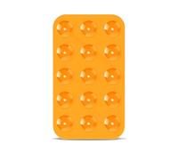 Lasuroa Silicone Suction Cup Phone Mount, Double Sided Holder for Shower Mirror Car Selfies, Sticky Grip Multipurpose (Orange)