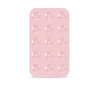 lasuroa Silicone Suction Cup Phone Mount, Double Sided Phone Suction Holder Back of Phone Sticky Grip Multipurpose Suction Phone Case for Shower Mirror Car Selfies (Light Pink)