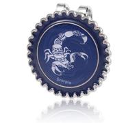 lasuroa Stylish Constellation-Themed Golf Ball Marker & Magnetic Hat Clip Set, Durable Iron Ball Marker with Hat Clip Blue Golf Accessories for Men Hats Gloves(Scorpio)