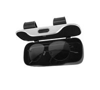 lasuroa Sunglasses Holder for Car Visor, Premium Black Glasses Case Clip One-Touch Press Silent Closure Anti-Shock & Dust-Proof Design Car Accessories Sun Visor Organizer Storage