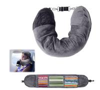 lasuroa Travel Pillow Stuffable with Clothes, 7.3x31.5in Soft Plush Fillable U Shape Pillow Transformable Neck Pillow Tube Travel Pillow for 3-Day Travel Essentials, Only Travel Pillowcase, No Filler