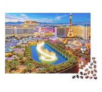 LasVegasNightView 1000 Piece Thick Paper Adult Jigsaw, Educational Challenge Game, Home Entertainment, Great Gift 70x50cm/1000pcs