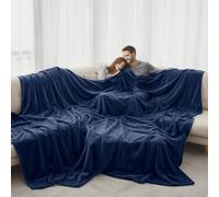 LaSyL Oversized Blanket 120x120 Inches, 10x10 Giant Huge Blanket for Bed, Sofa,Travel and Camping, Extra Large Big Soft Fits The Whole Family and Outdoor, Dark Blue
